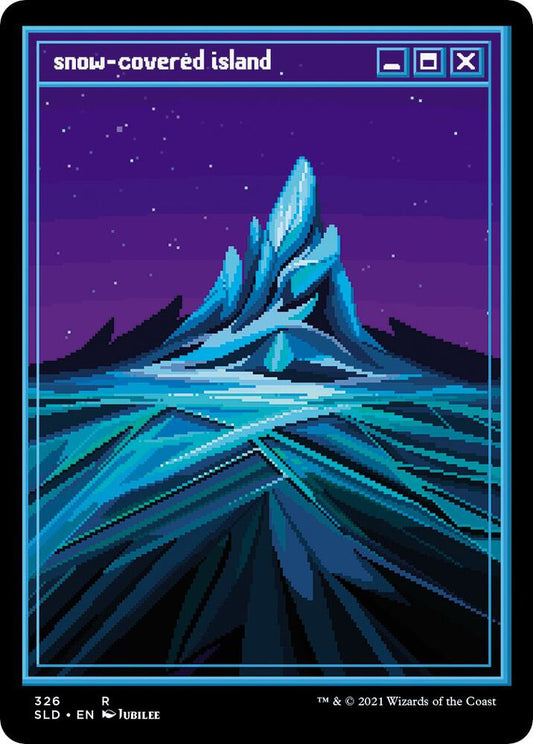 Snow-Covered Island (PixelSnowLands.jpg) | Secret Lair Drop Series #326