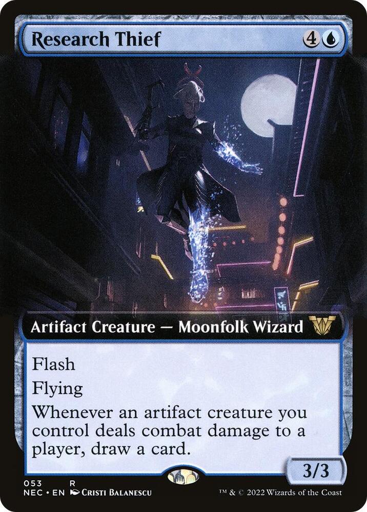 Research Thief (Extended Art) | Commander: Kamigawa: Neon Dynasty #53