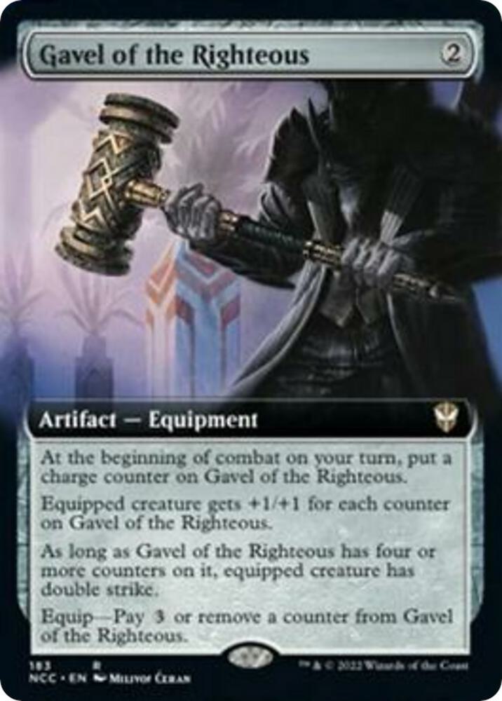 Gavel of the Righteous (Extended Art) | Commander: Streets of New Capenna #183