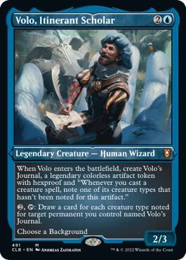 Volo, Itinerant Scholar (Foil Etched) | Commander Legends: Battle for Baldur's Gate #491