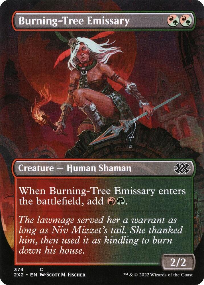 Burning-Tree Emissary (Borderless) | Double Masters 2022 #374