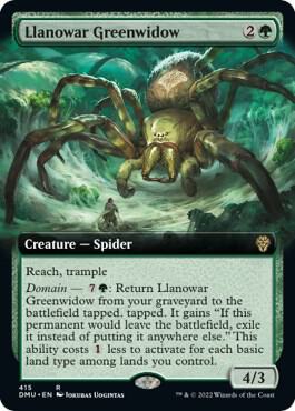Llanowar Greenwidow (Extended Art) | Dominaria United #415