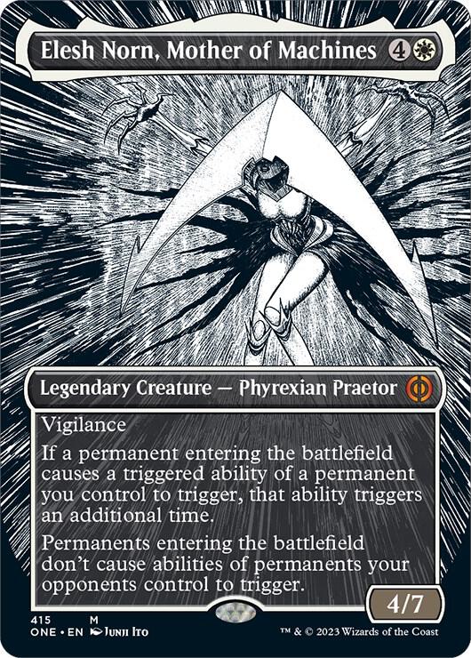 Elesh Norn, Mother of Machines (Borderless) | Phyrexia: All Will Be One #415