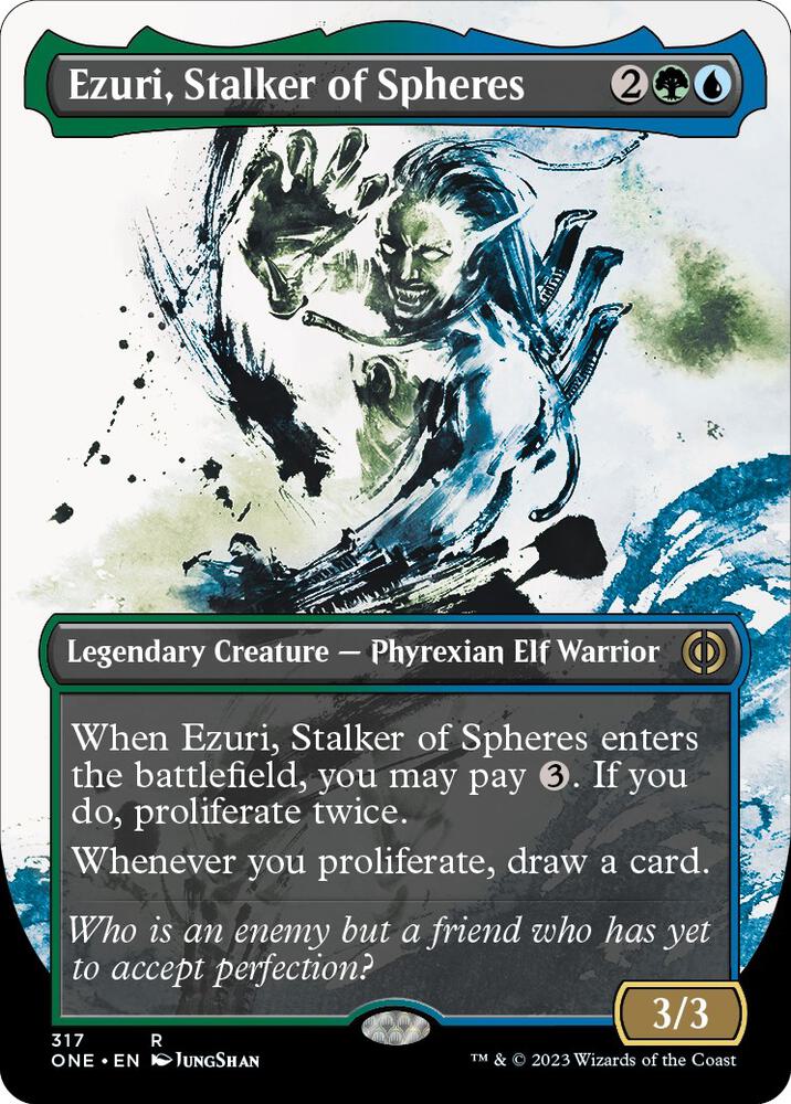 Ezuri, Stalker of Spheres (Showcase) | Phyrexia: All Will Be One #317