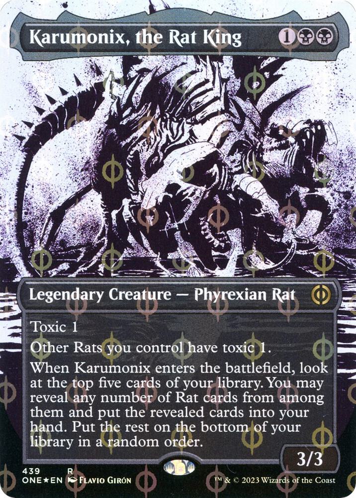 Karumonix, the Rat King (Showcase) (Step-and-Compleat Foil) | Phyrexia: All Will Be One #439