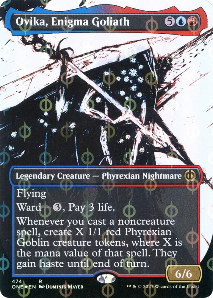 Ovika, Enigma Goliath (Showcase) (Step-and-Compleat Foil) | Phyrexia: All Will Be One #474