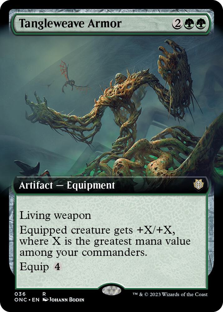 Tangleweave Armor (Extended Art) | Commander: Phyrexia: All Will Be One #36