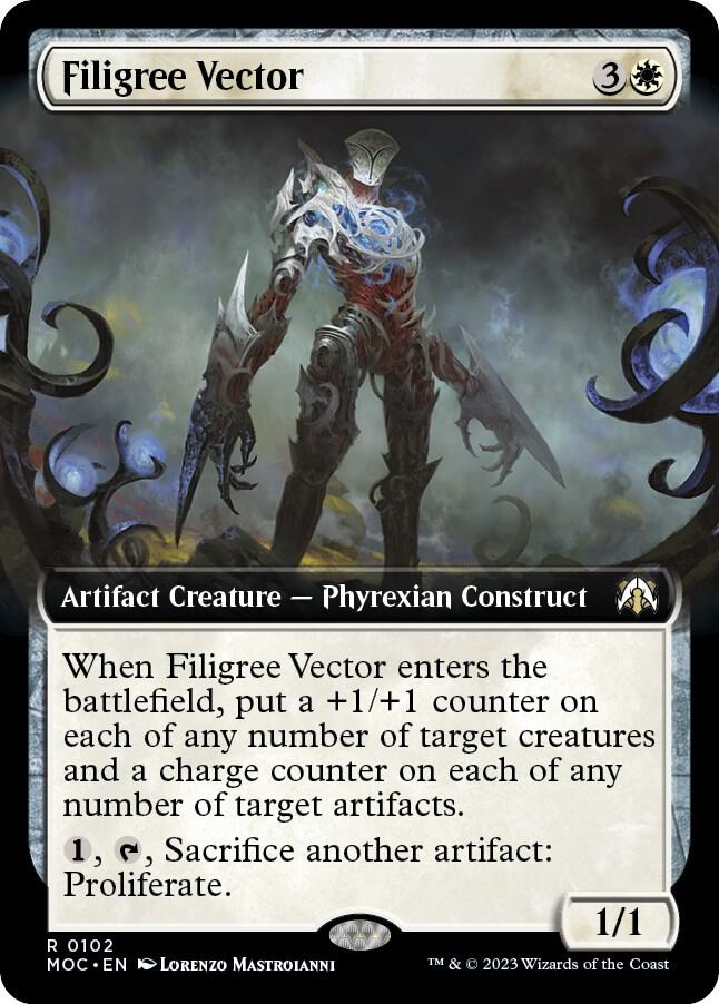 Filigree Vector (Extended Art) | Commander: March of the Machine #102