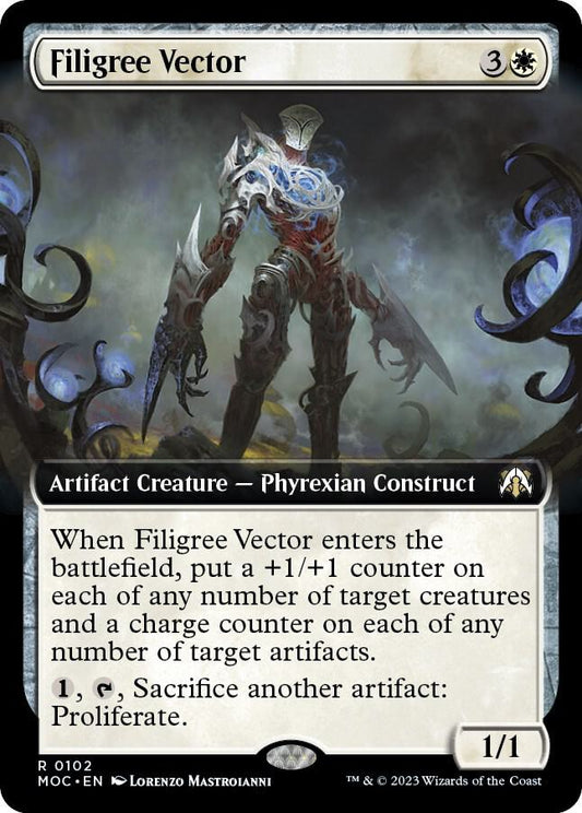 Filigree Vector (Extended Art) | Commander: March of the Machine #102