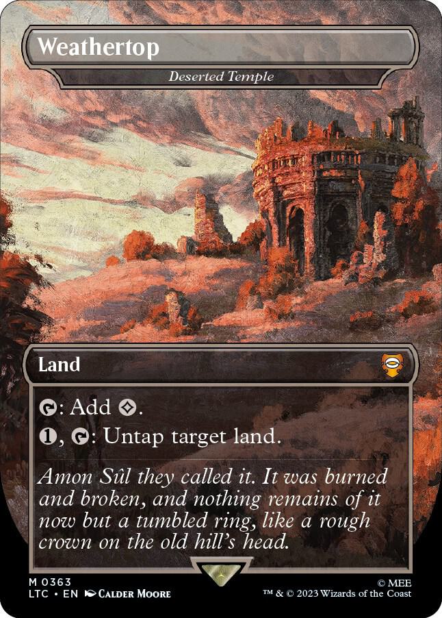 Weathertop - Deserted Temple (Borderless) | Commander: The Lord of the Rings: Tales of Middle-earth #363