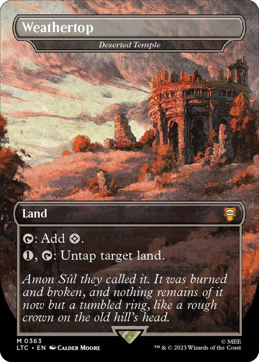 Weathertop - Deserted Temple (Borderless) | Commander: The Lord of the Rings: Tales of Middle-earth #363