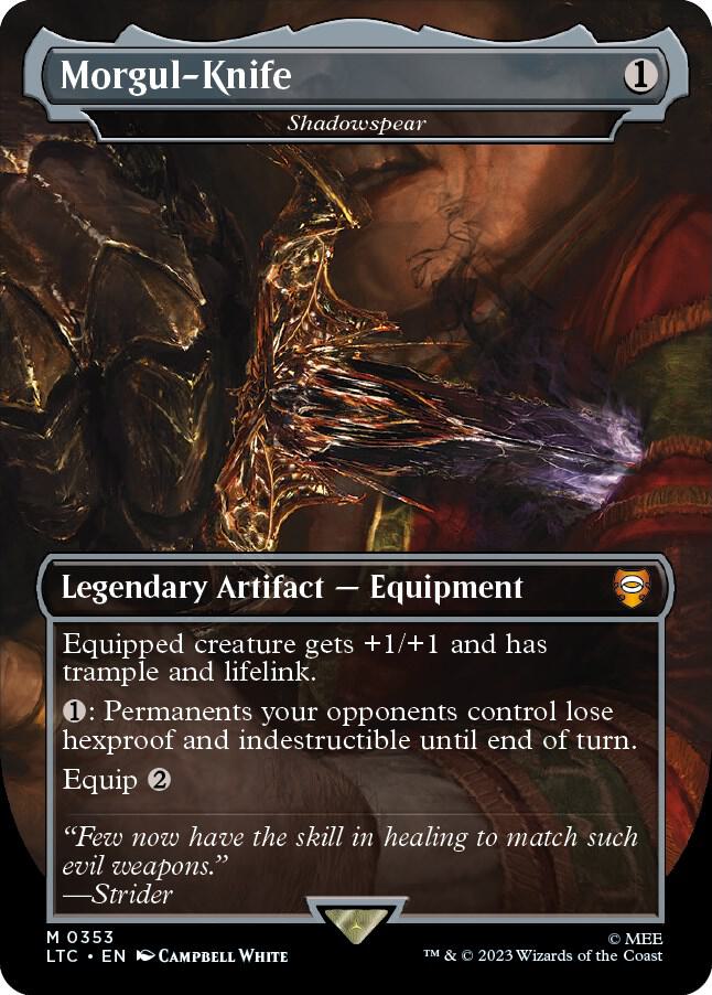 Morgul-Knife - Shadowspear (Borderless) | Commander: The Lord of the Rings: Tales of Middle-earth #353