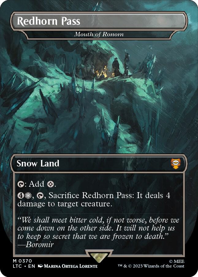 Redhorn Pass - Mouth of Ronom (Borderless) | Commander: The Lord of the Rings: Tales of Middle-earth #370