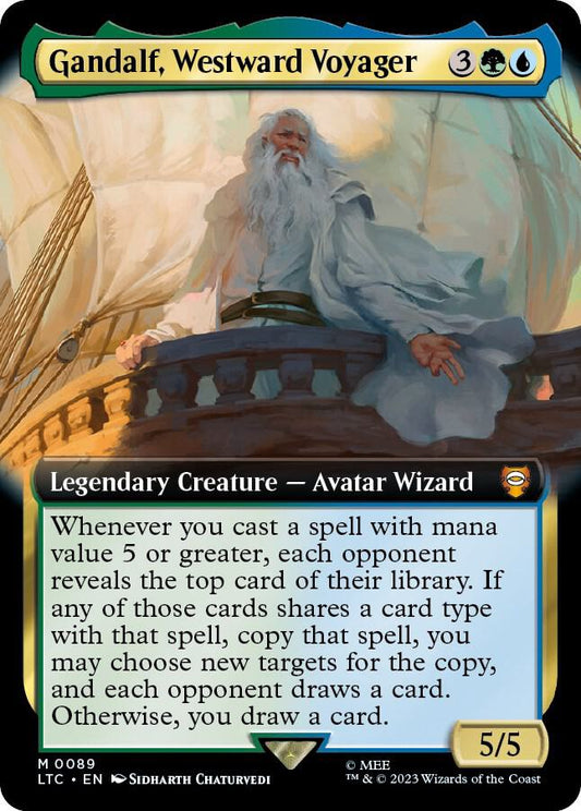 Gandalf, Westward Voyager (Extended Art) | Commander: The Lord of the Rings: Tales of Middle-earth #89