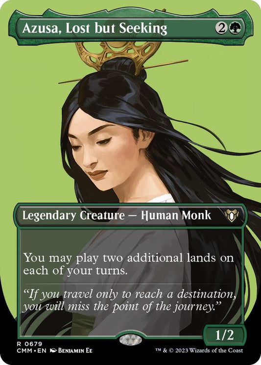 Azusa, Lost but Seeking (Borderless) | Commander Masters #679