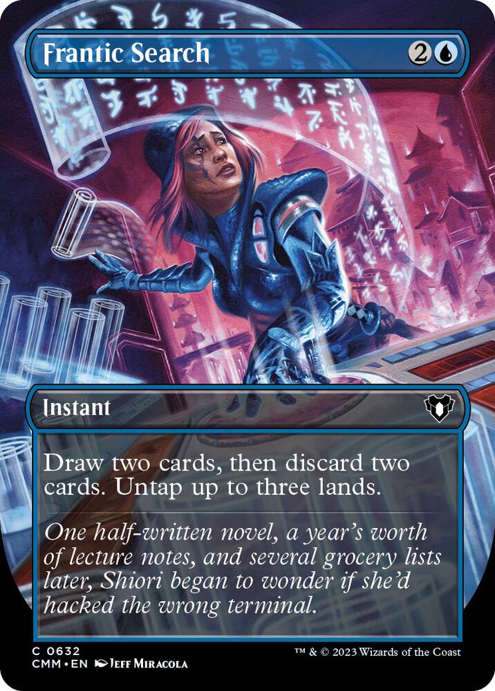 Frantic Search (Borderless) | Commander Masters #632