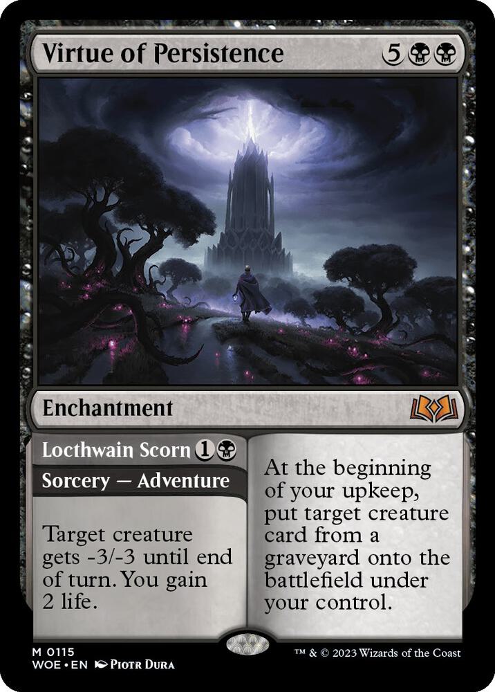 Virtue of Persistence // Locthwain Scorn | Wilds of Eldraine #115