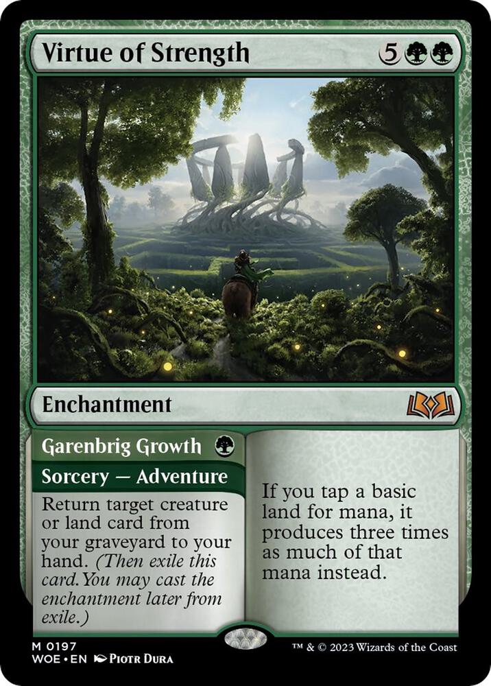 Virtue of Strength // Garenbrig Growth | Wilds of Eldraine #197