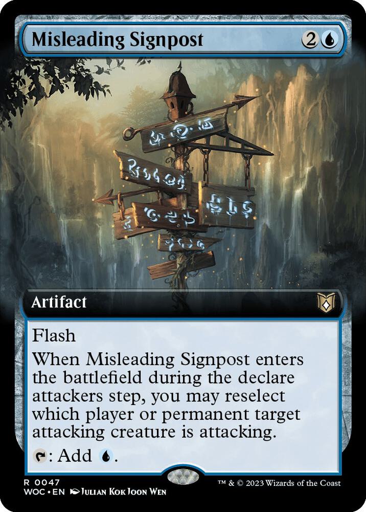 Misleading Signpost (Extended Art) | Commander: Wilds of Eldraine #47