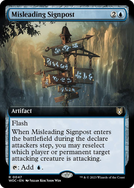 Misleading Signpost (Extended Art) | Commander: Wilds of Eldraine #47