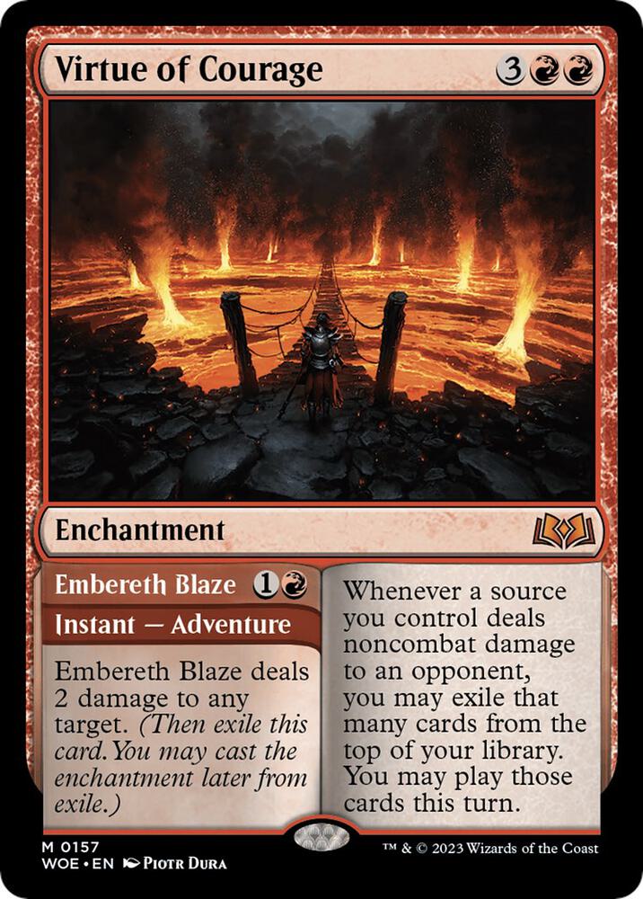 Virtue of Courage // Embereth Blaze | Wilds of Eldraine #157