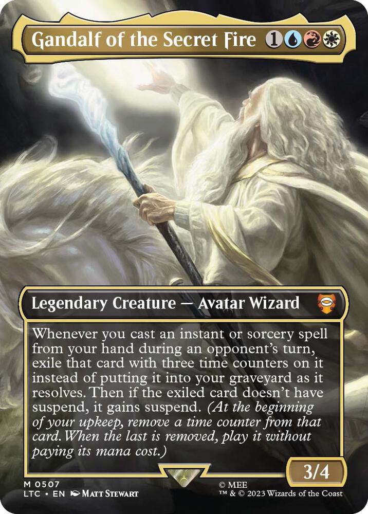 Gandalf of the Secret Fire (Borderless) | Commander: The Lord of the Rings: Tales of Middle-earth #507