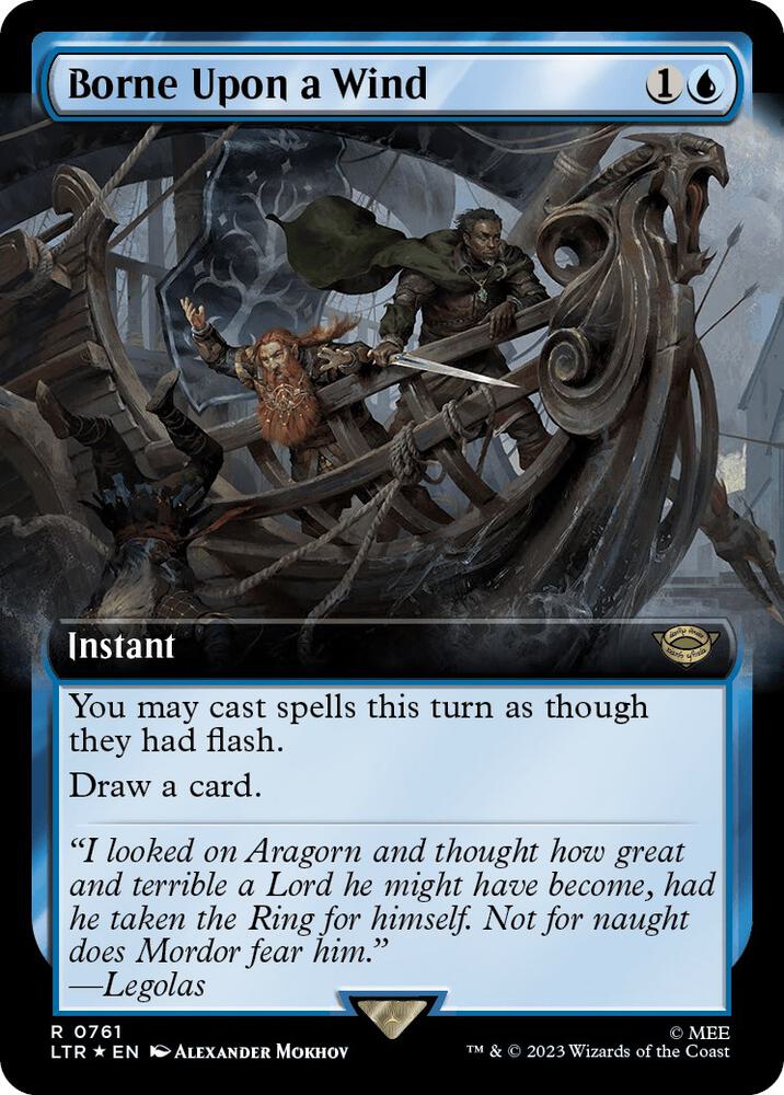 Borne Upon a Wind (Extended Art) (Surge Foil) | Universes Beyond: The Lord of the Rings: Tales of Middle-earth #761
