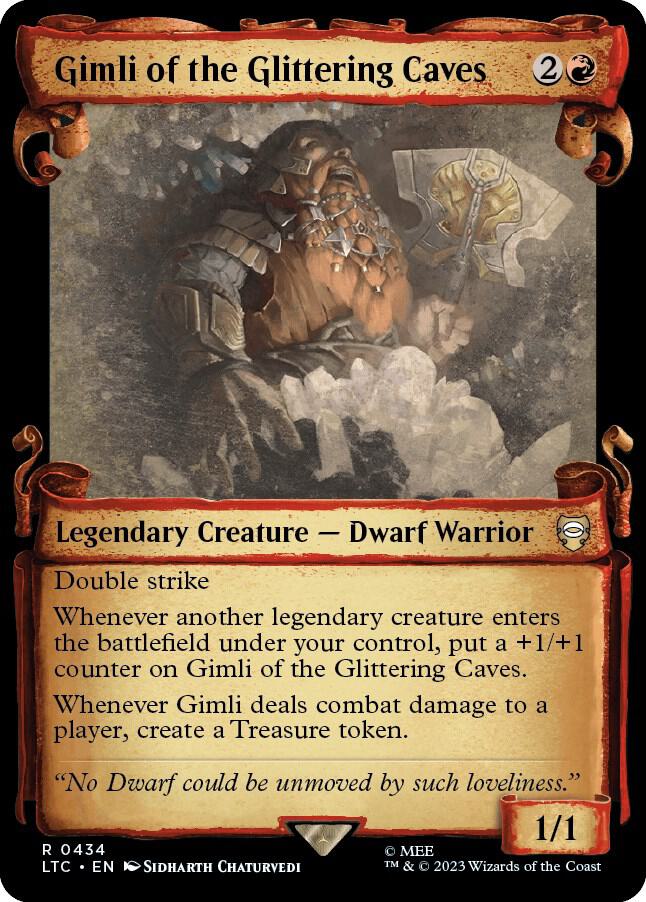 Gimli of the Glittering Caves (Showcase Scrolls) | Commander: The Lord of the Rings: Tales of Middle-earth #434