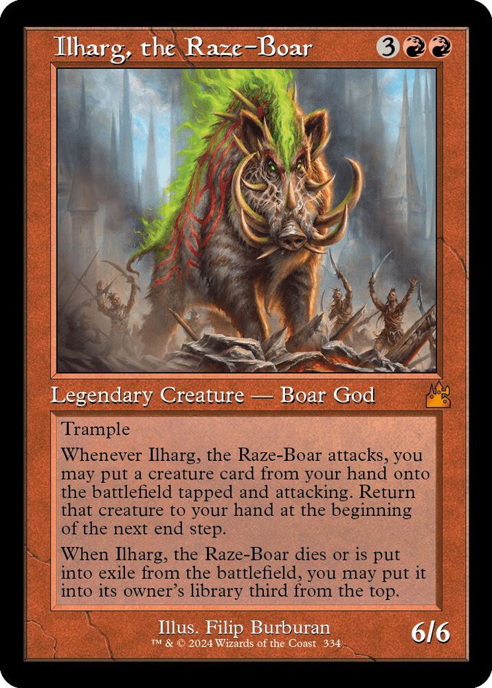 Ilharg, the Raze-Boar (Retro Frame) | Ravnica Remastered #334