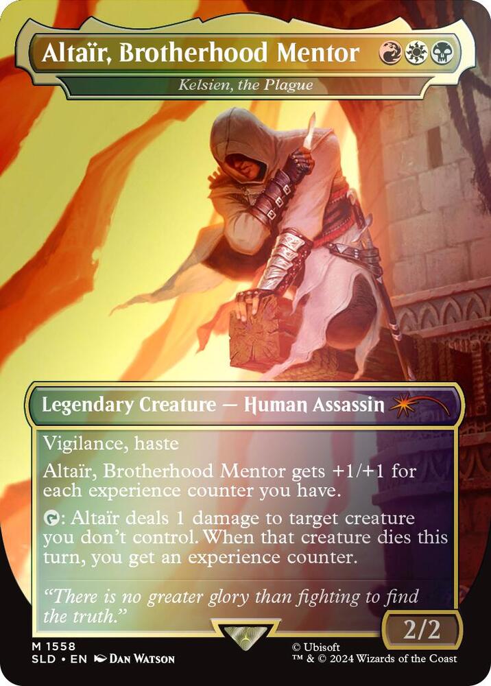 Altair, Brotherhood Mentor - Kelsien, the Plague (Rainbow Foil) | Secret Lair Drop Series #1558