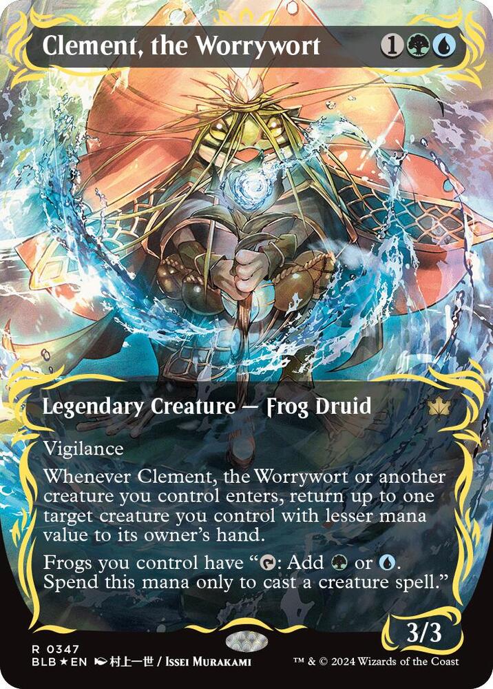 Clement, the Worrywort (Borderless) (Raised Foil) | Bloomburrow #347