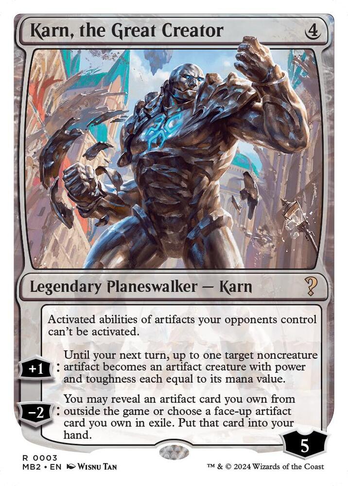 Karn, the Great Creator (White Border) | Mystery Booster 2 #3