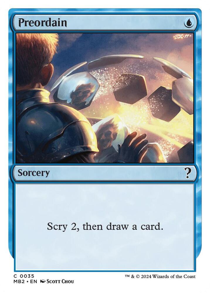 Preordain (White Border) | Mystery Booster 2 #35