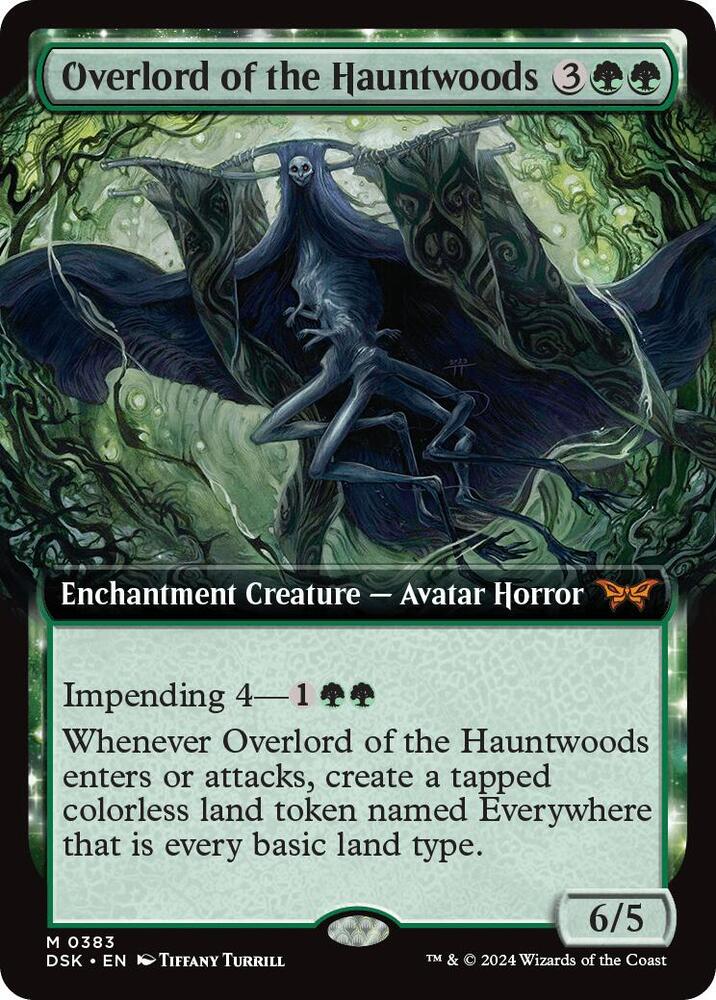 Overlord of the Hauntwoods (Extended Art) | Duskmourn: House of Horror #383
