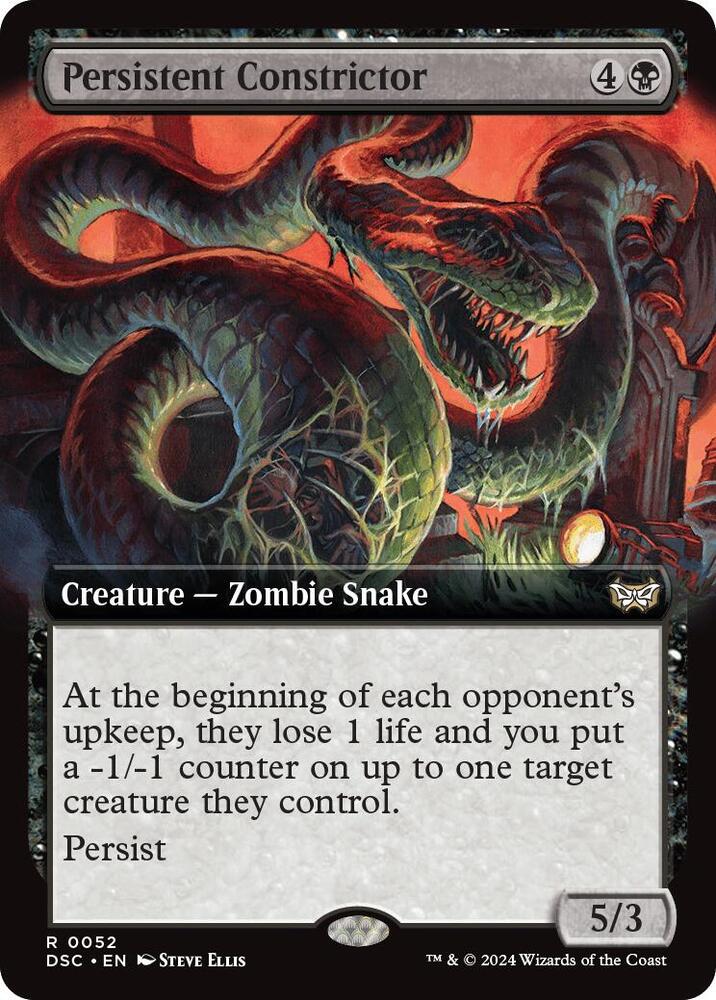 Persistent Constrictor (Extended Art) | Commander: Duskmourn: House of Horror #52