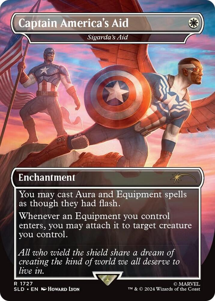 Captain America's Aid - Sigarda's Aid (Rainbow Foil) | Secret Lair Drop Series #1727