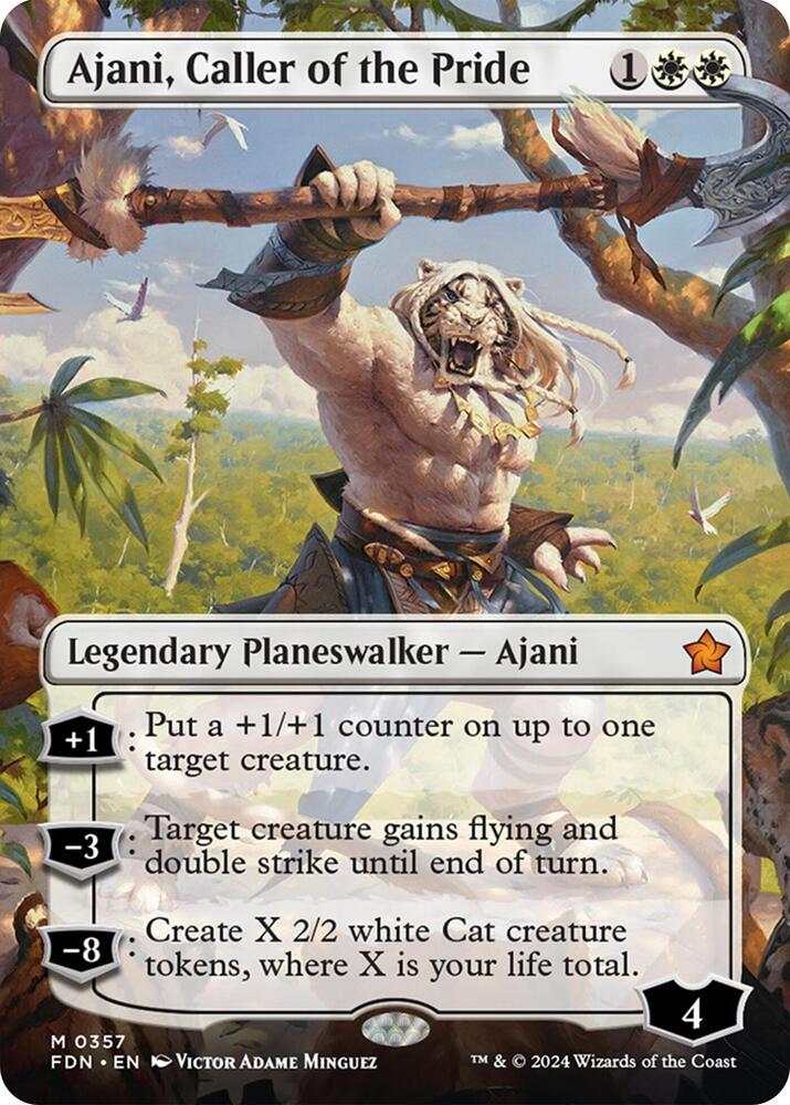 Ajani, Caller of the Pride (Borderless) | Foundations #357