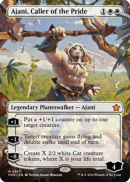 Ajani, Caller of the Pride (Borderless) | Foundations #357