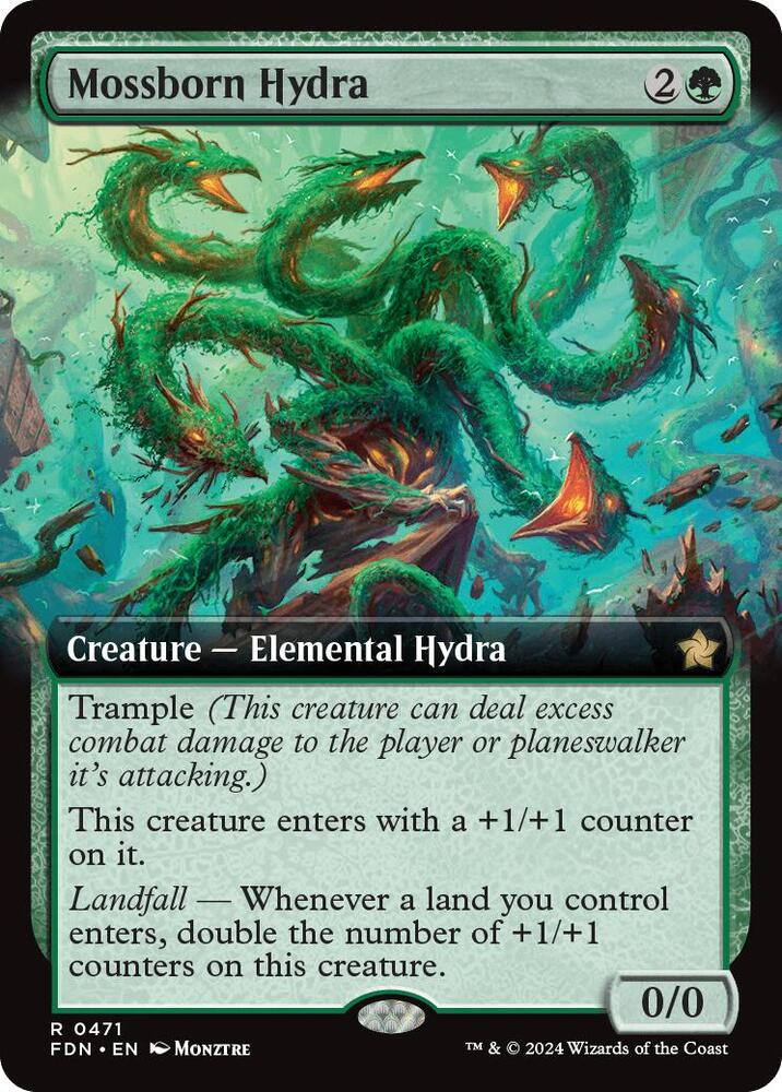 Mossborn Hydra (Extended Art) | Foundations #471
