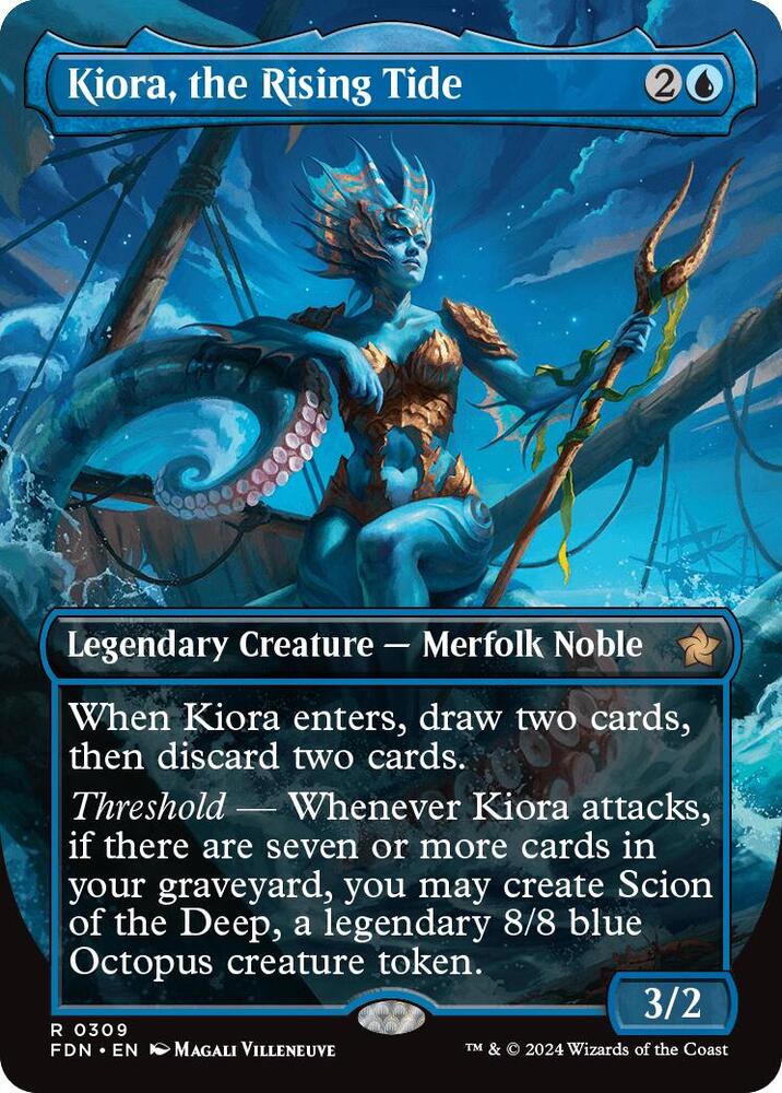 Kiora, the Rising Tide (Borderless) | Foundations #309