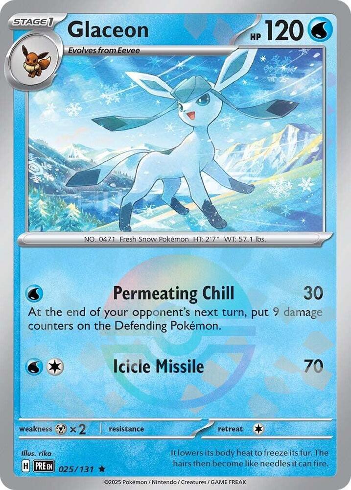 Glaceon (Poke Ball Pattern) | SV: Prismatic Evolutions #025/131