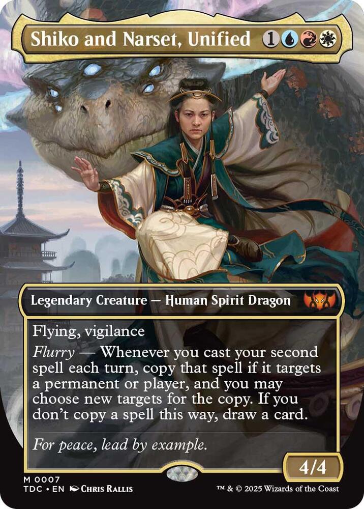 Shiko and Narset, Unified (Borderless) | Commander: Tarkir: Dragonstorm #7