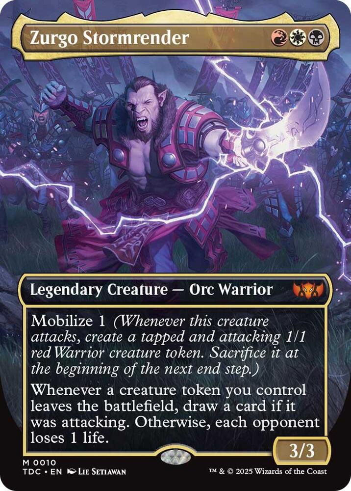 Zurgo Stormrender (Borderless) | Commander: Tarkir: Dragonstorm #10