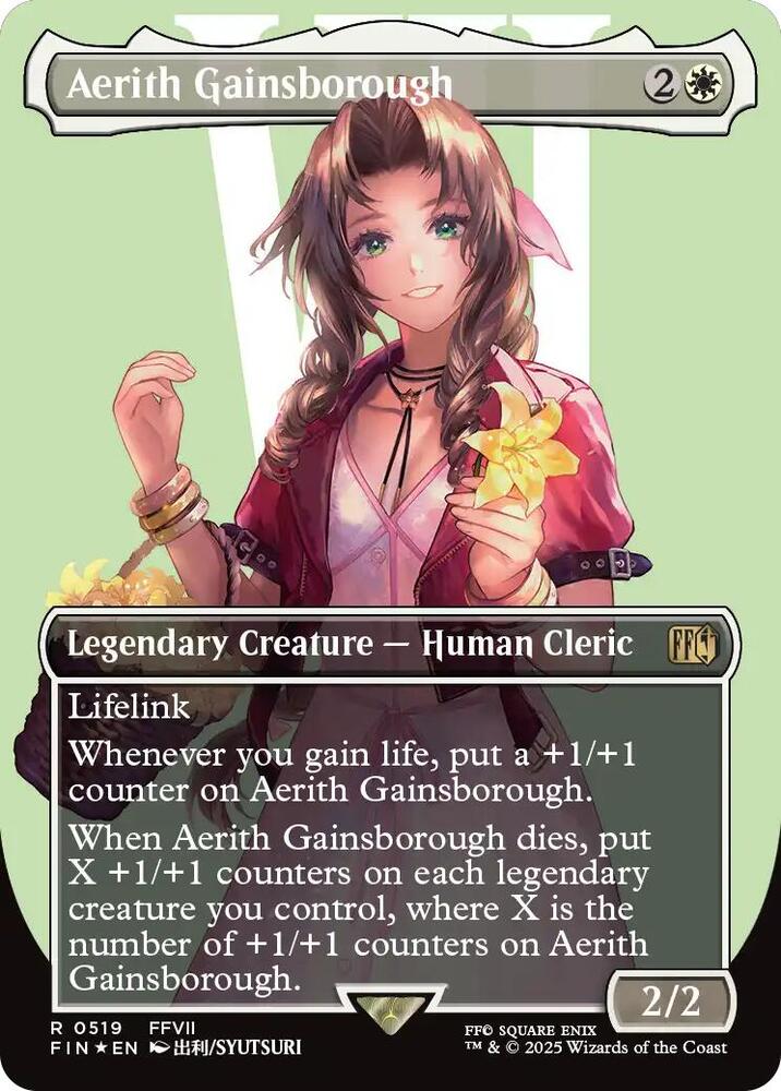 Aerith Gainsborough (Borderless) (Surge Foil) | FINAL FANTASY #519