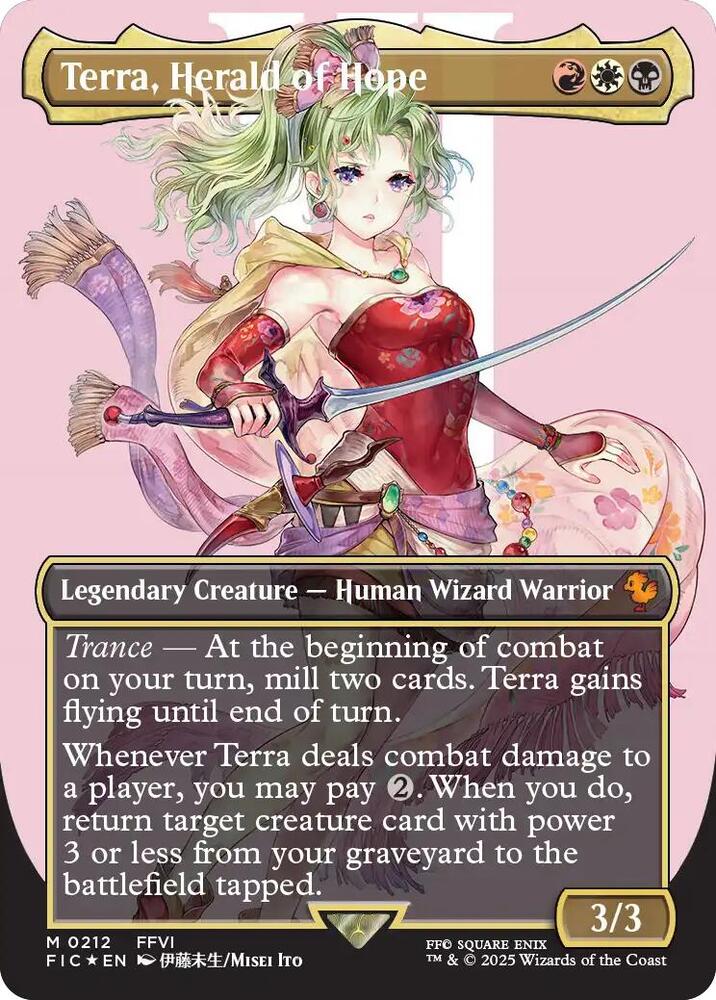 Terra, Herald of Hope (Borderless) (Surge Foil) | Commander: FINAL FANTASY #212