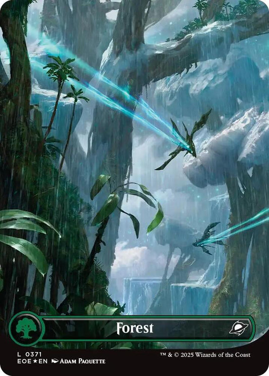 Forest (0371) (Borderless) (Galaxy Foil) | Edge of Eternities #371