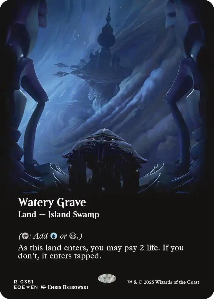 Watery Grave (Borderless) (Galaxy Foil) | Edge of Eternities #381