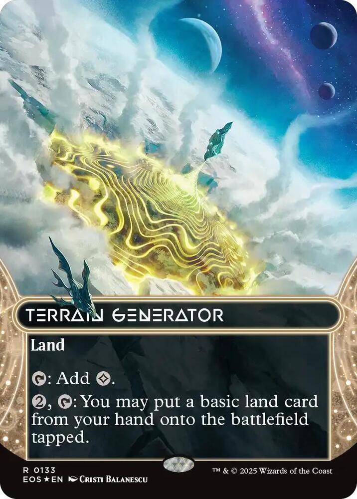 Terrain Generator (0133) (Borderless) (Galaxy Foil) | Edge of Eternities: Stellar Sights #133