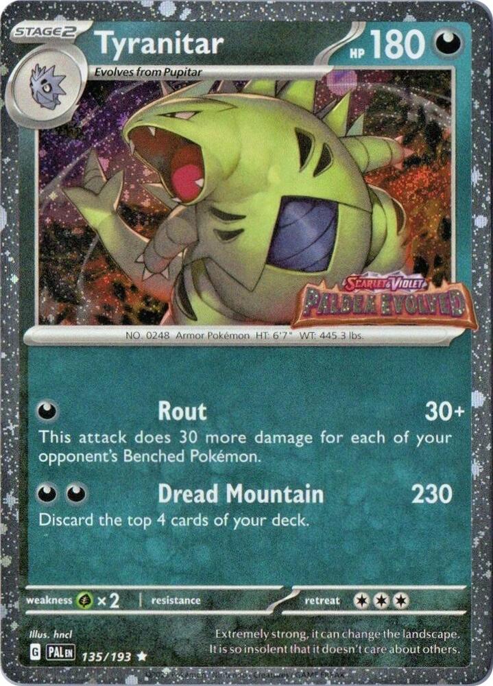 Tyranitar (Paldea Evolved Stamp) | Miscellaneous Cards & Products #135/193