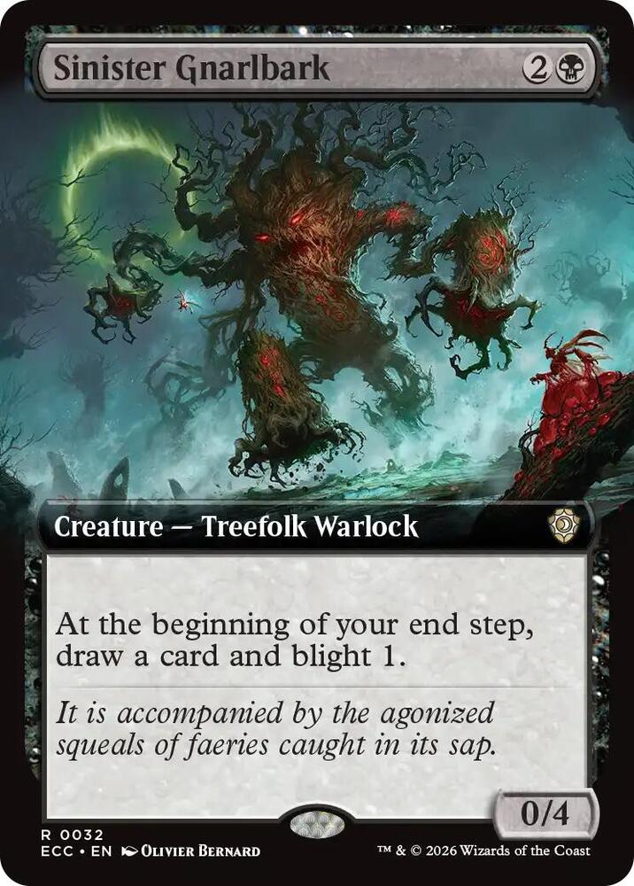 Sinister Gnarlbark (Extended Art) | Commander: Lorwyn Eclipsed #32